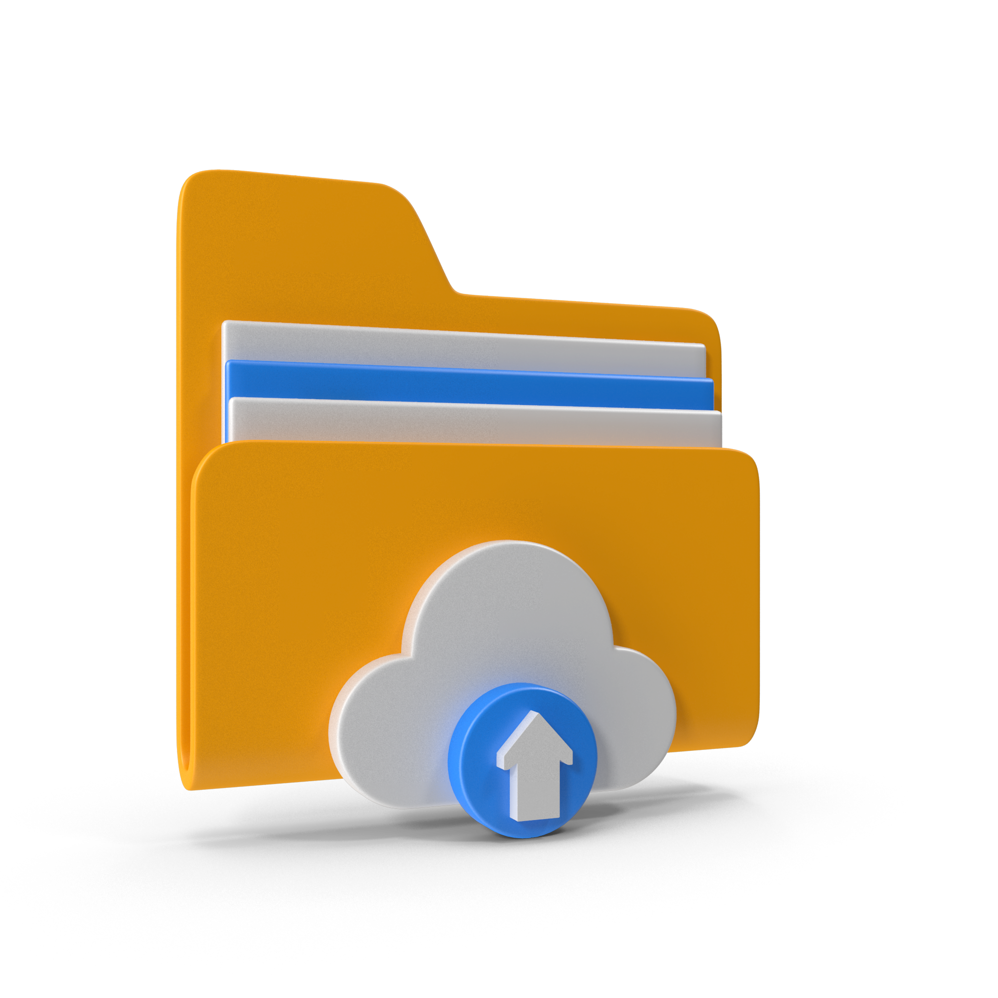 Cloud Upload File Icon Yellow